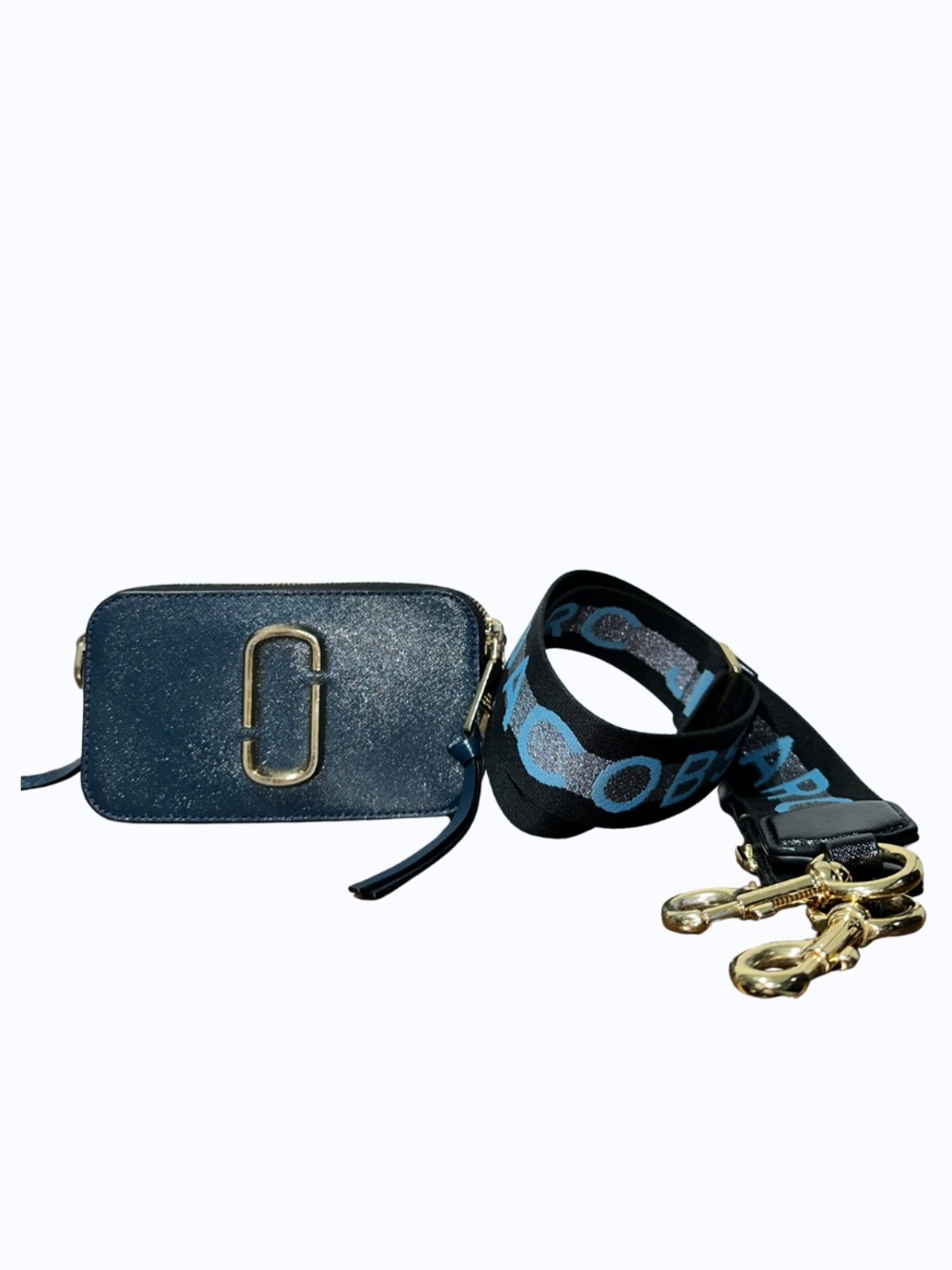 Pre-Loved Marc Jacobs Navy Snapshot Camera Bag with Logo Strap